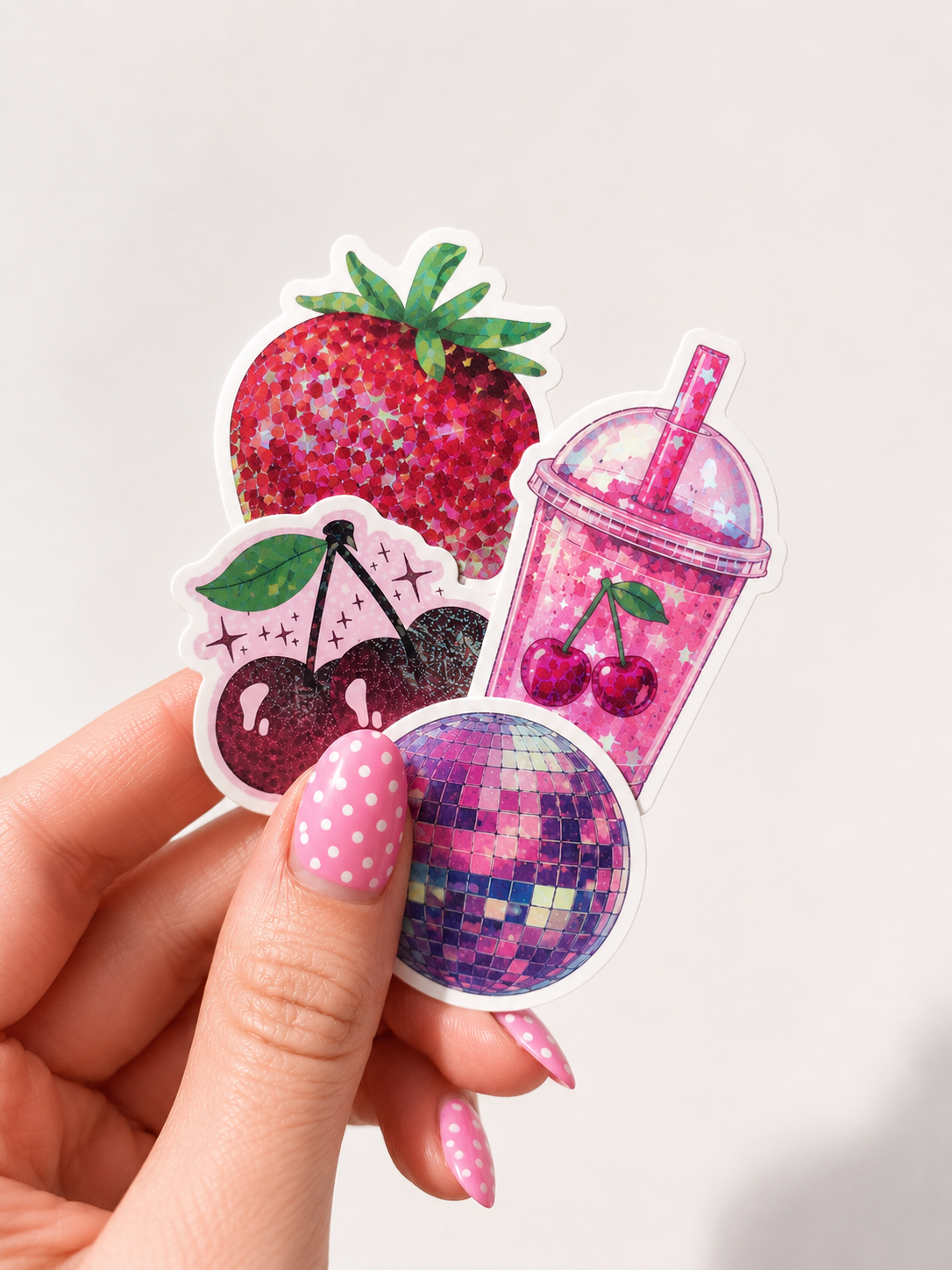 Pink Girly Sparkly Sticker Pack